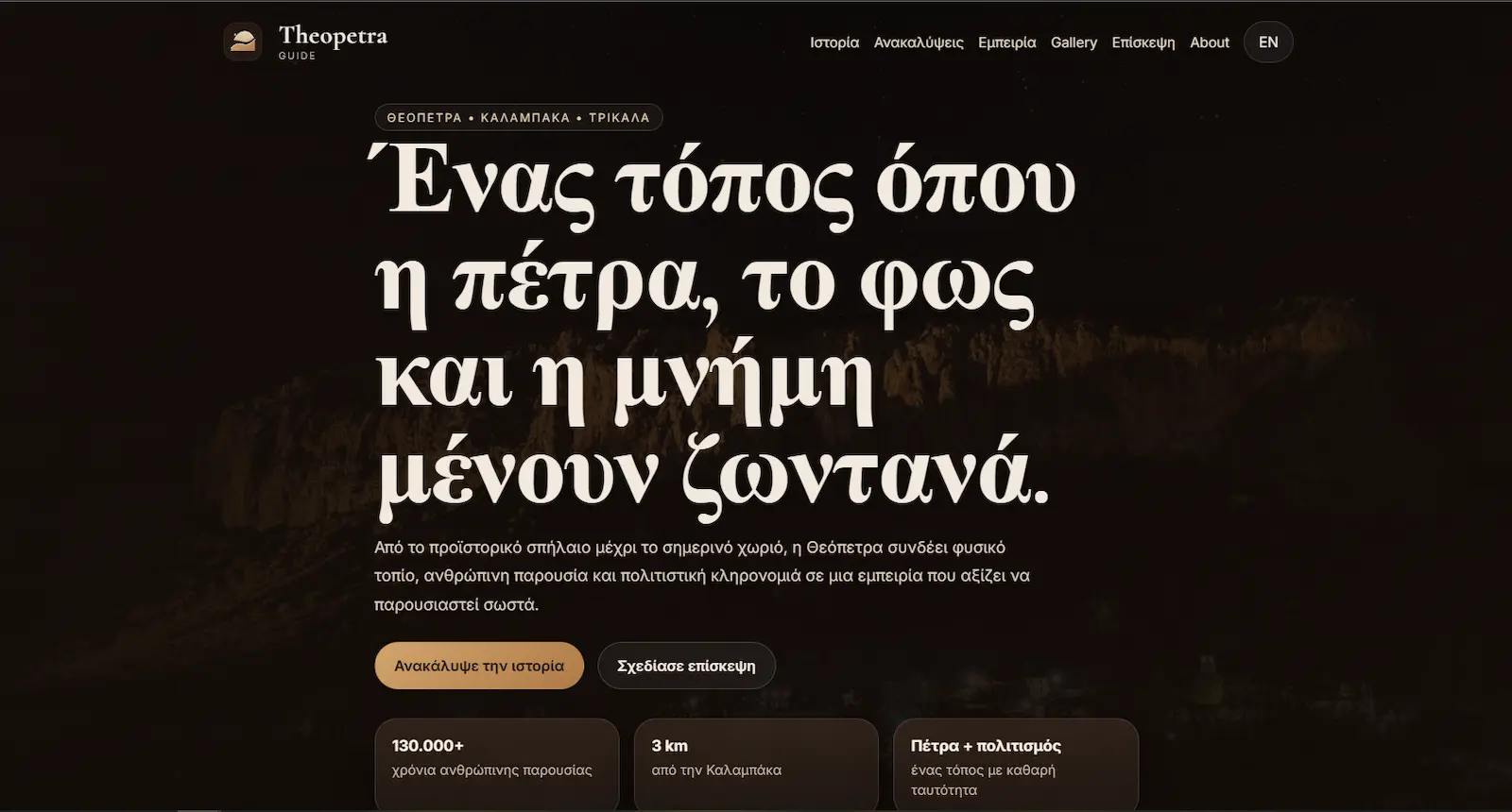 Theopetra — τοπική επιχείρηση, Καλαμπάκα